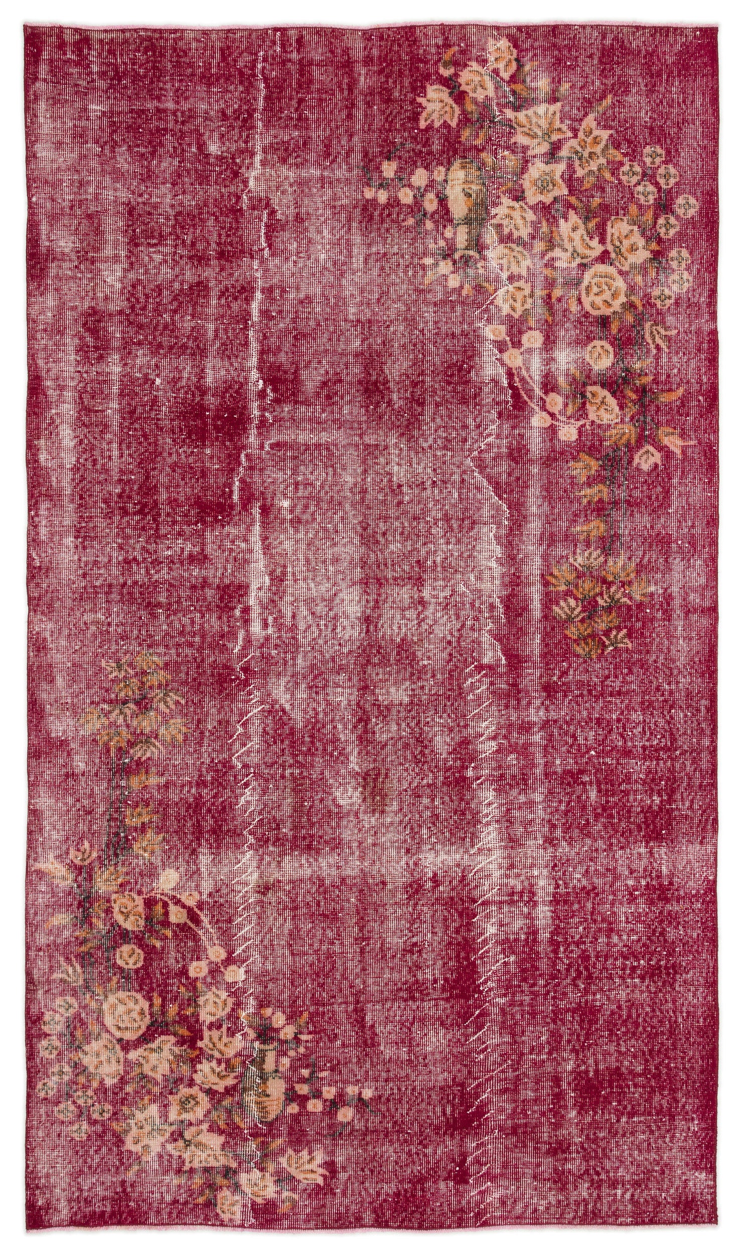 Naturel Over Dyed Vintage Rug 5'2'' x 8'12'' ft 158 x 274 cm
