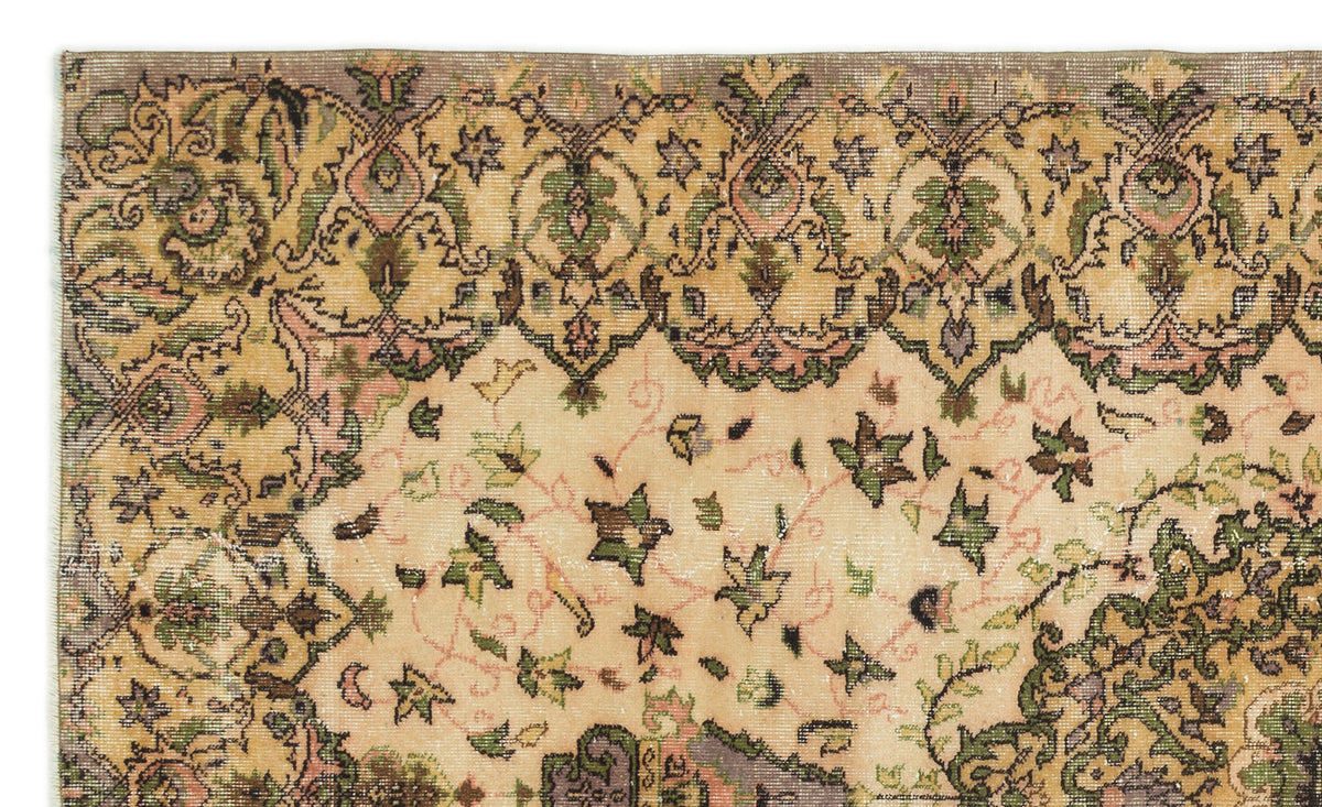 Naturel Over Dyed Vintage Rug 5&#39;4&#39;&#39; x 9&#39;1&#39;&#39; ft 162 x 276 cm