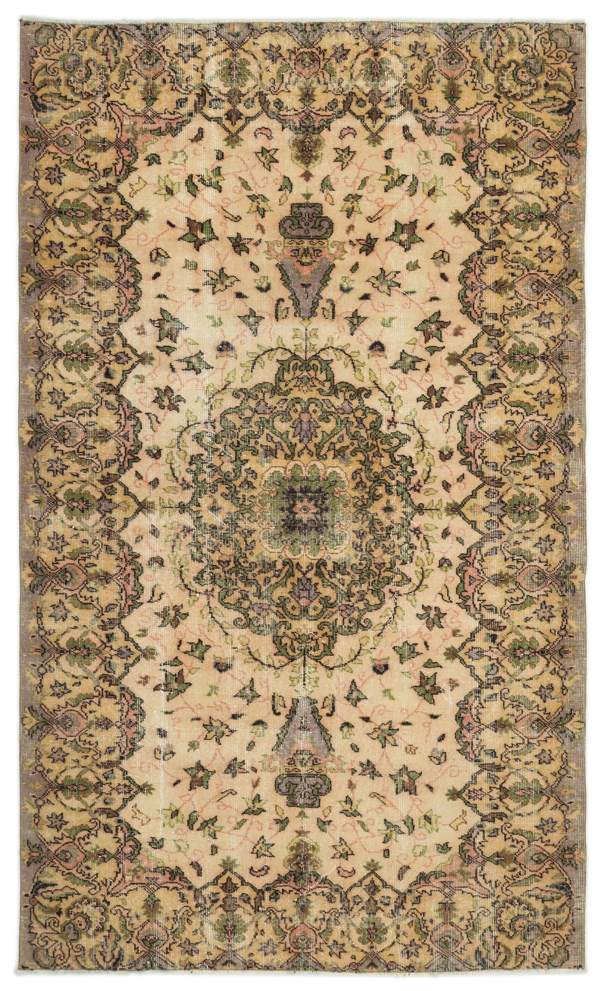 Naturel Over Dyed Vintage Rug 5&#39;4&#39;&#39; x 9&#39;1&#39;&#39; ft 162 x 276 cm
