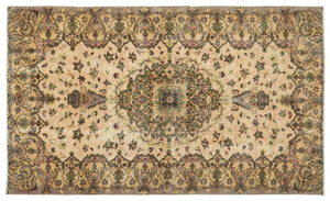 Naturel Over Dyed Vintage Rug 5'4'' x 9'1'' ft 162 x 276 cm