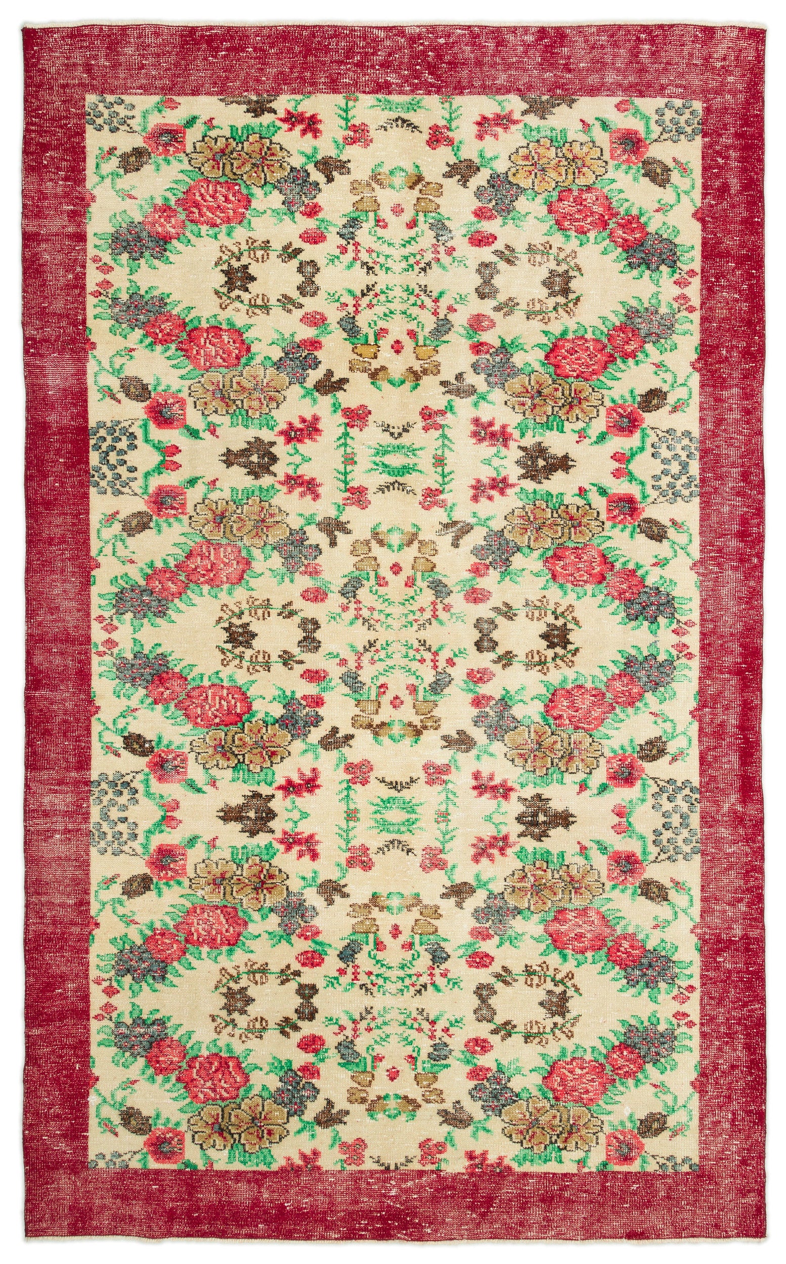 Naturel Over Dyed Vintage Rug 6'2'' x 10'0'' ft 187 x 306 cm