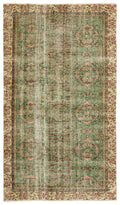 Naturel Over Dyed Vintage Rug 4'11'' x 8'7'' ft 150 x 262 cm
