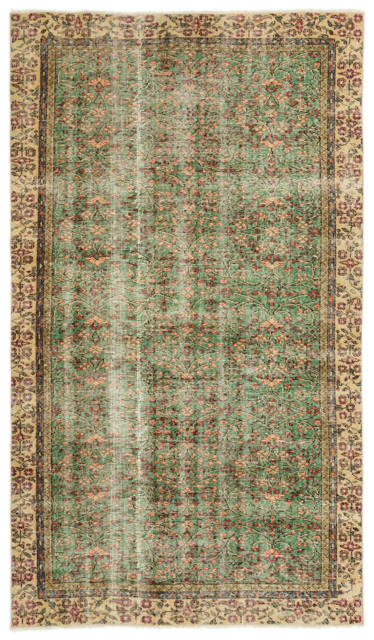 Naturel Over Dyed Vintage Rug 4&#39;11&#39;&#39; x 8&#39;7&#39;&#39; ft 150 x 262 cm