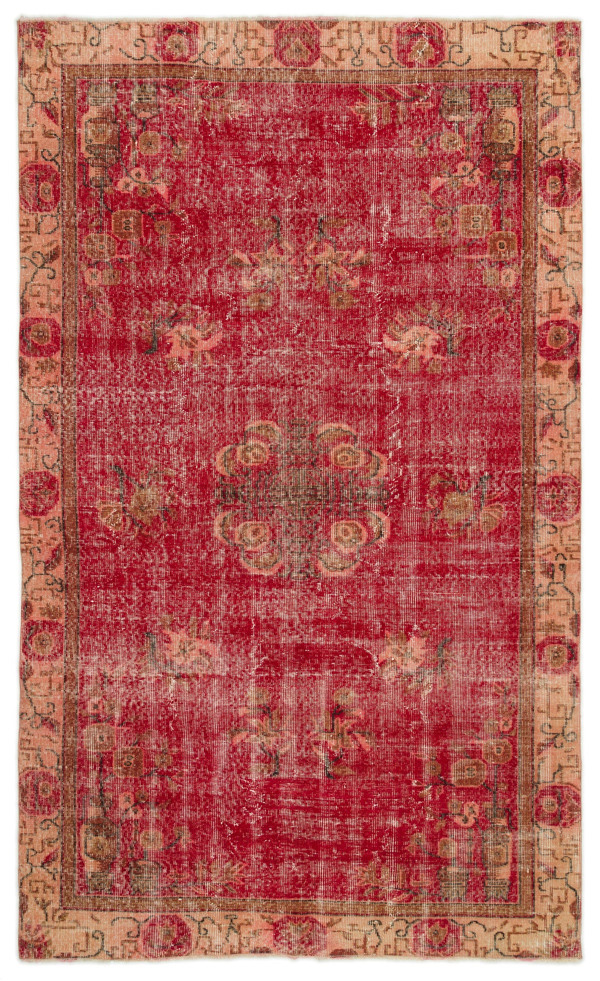 Naturel Over Dyed Vintage Rug 5&#39;3&#39;&#39; x 8&#39;9&#39;&#39; ft 159 x 266 cm