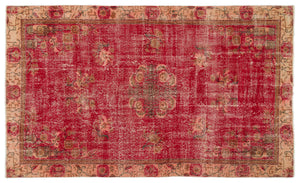 Naturel Over Dyed Vintage Rug 5'3'' x 8'9'' ft 159 x 266 cm