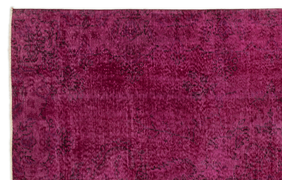 Red Over Dyed Vintage Rug 5&#39;9&#39;&#39; x 9&#39;2&#39;&#39; ft 174 x 280 cm