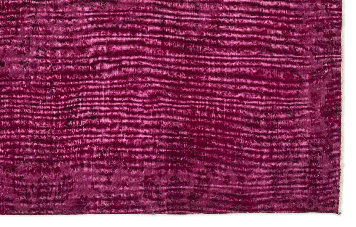 Red Over Dyed Vintage Rug 5&#39;9&#39;&#39; x 9&#39;2&#39;&#39; ft 174 x 280 cm