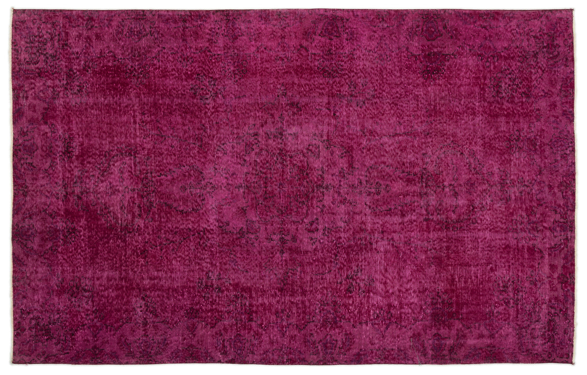 Red Over Dyed Vintage Rug 5&#39;9&#39;&#39; x 9&#39;2&#39;&#39; ft 174 x 280 cm