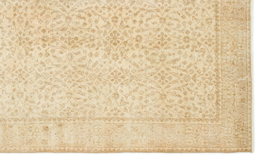 Beige Over Dyed Vintage Rug 5'4'' x 9'1'' ft 162 x 276 cm