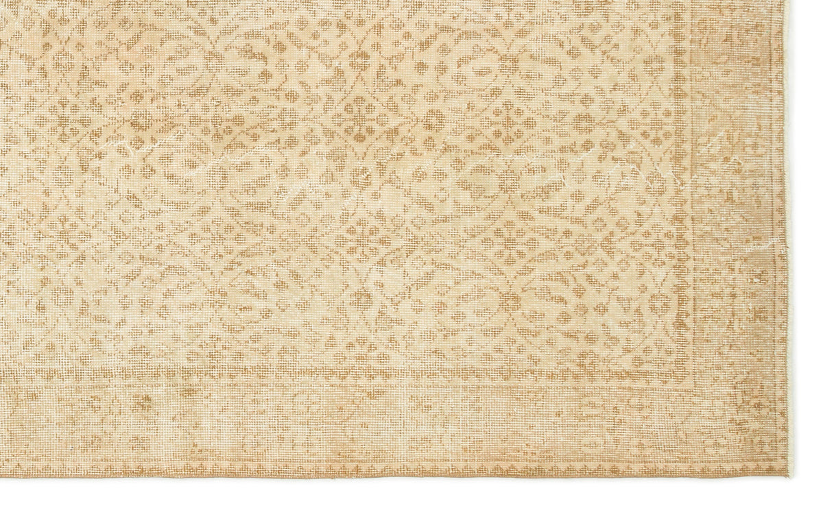 Beige Over Dyed Vintage Rug 5&#39;4&#39;&#39; x 9&#39;1&#39;&#39; ft 162 x 276 cm