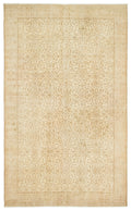 Beige Over Dyed Vintage Rug 5'4'' x 9'1'' ft 162 x 276 cm