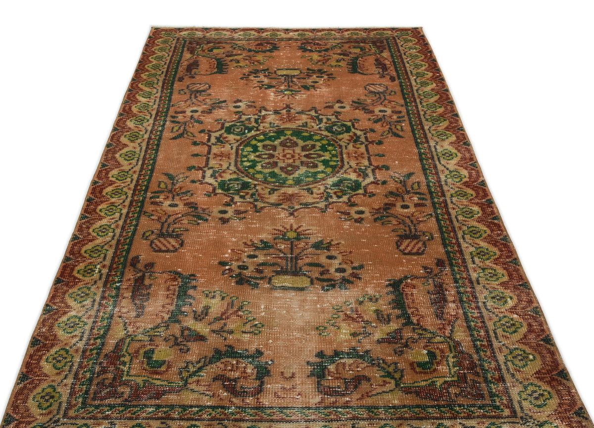 Naturel Over Dyed Vintage Rug 4&#39;7&#39;&#39; x 8&#39;8&#39;&#39; ft 139 x 265 cm
