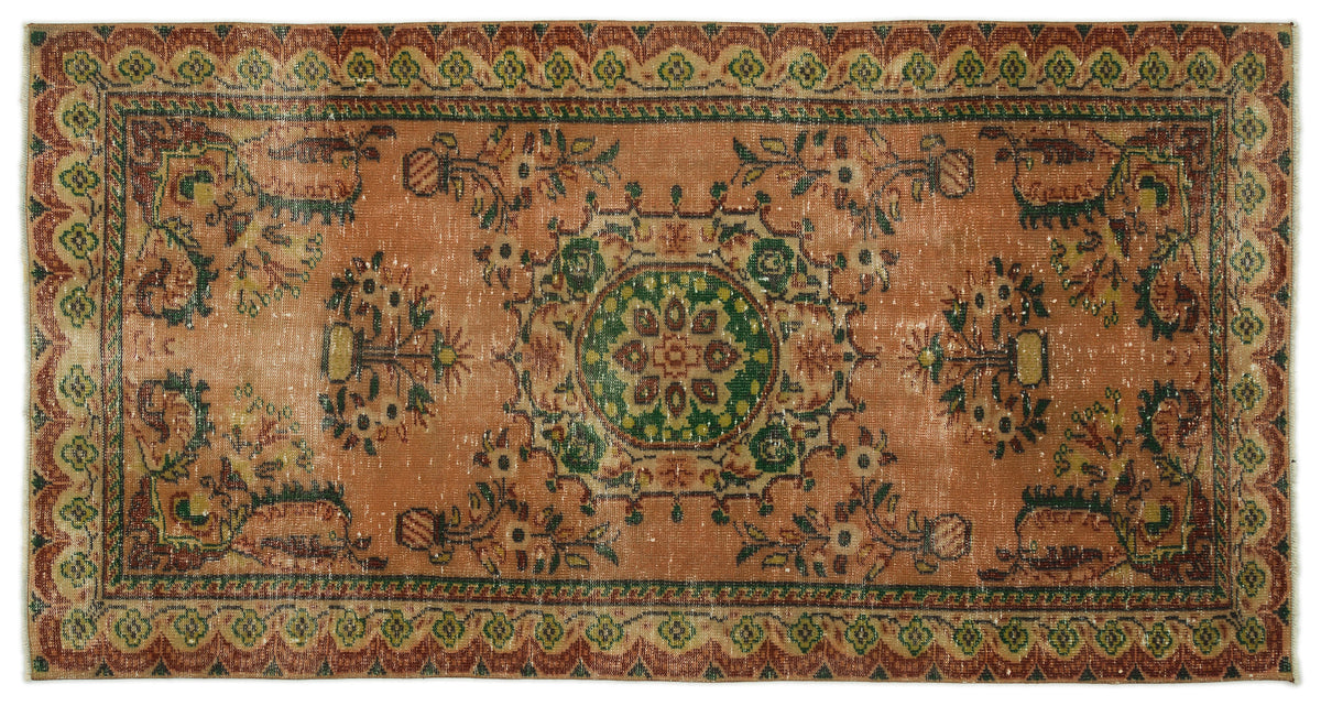 Naturel Over Dyed Vintage Rug 4&#39;7&#39;&#39; x 8&#39;8&#39;&#39; ft 139 x 265 cm