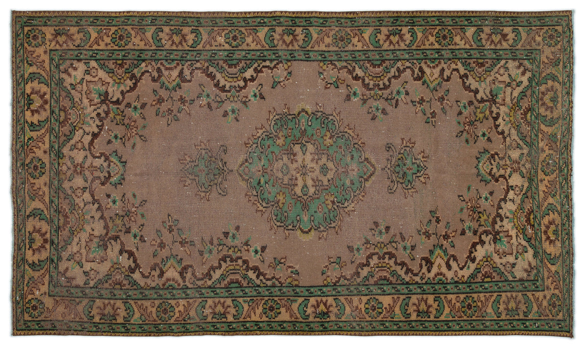 Naturel Over Dyed Vintage Rug 5&#39;1&#39;&#39; x 8&#39;6&#39;&#39; ft 156 x 260 cm