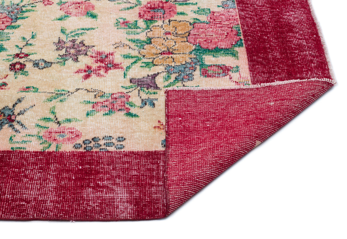 Naturel Over Dyed Vintage Rug 5&#39;4&#39;&#39; x 8&#39;7&#39;&#39; ft 163 x 261 cm