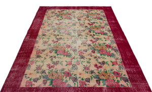 Naturel Over Dyed Vintage Rug 5'4'' x 8'7'' ft 163 x 261 cm