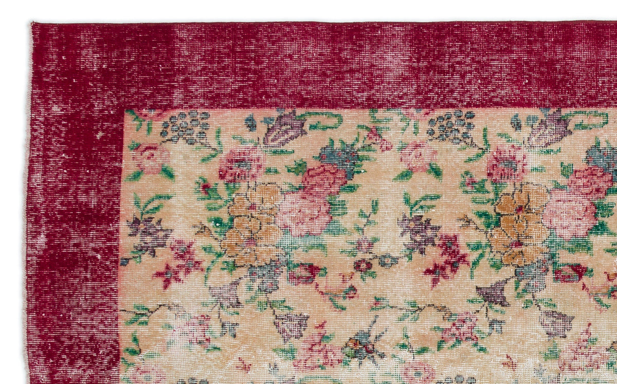 Naturel Over Dyed Vintage Rug 5&#39;4&#39;&#39; x 8&#39;7&#39;&#39; ft 163 x 261 cm