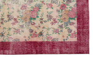 Naturel Over Dyed Vintage Rug 5'4'' x 8'7'' ft 163 x 261 cm