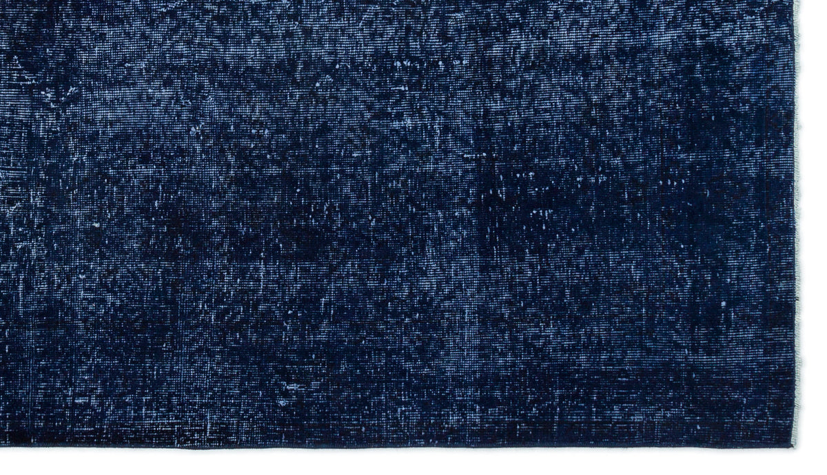 Blue Over Dyed Vintage Rug 4&#39;11&#39;&#39; x 8&#39;7&#39;&#39; ft 149 x 262 cm
