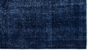 Blue Over Dyed Vintage Rug 4'11'' x 8'7'' ft 149 x 262 cm