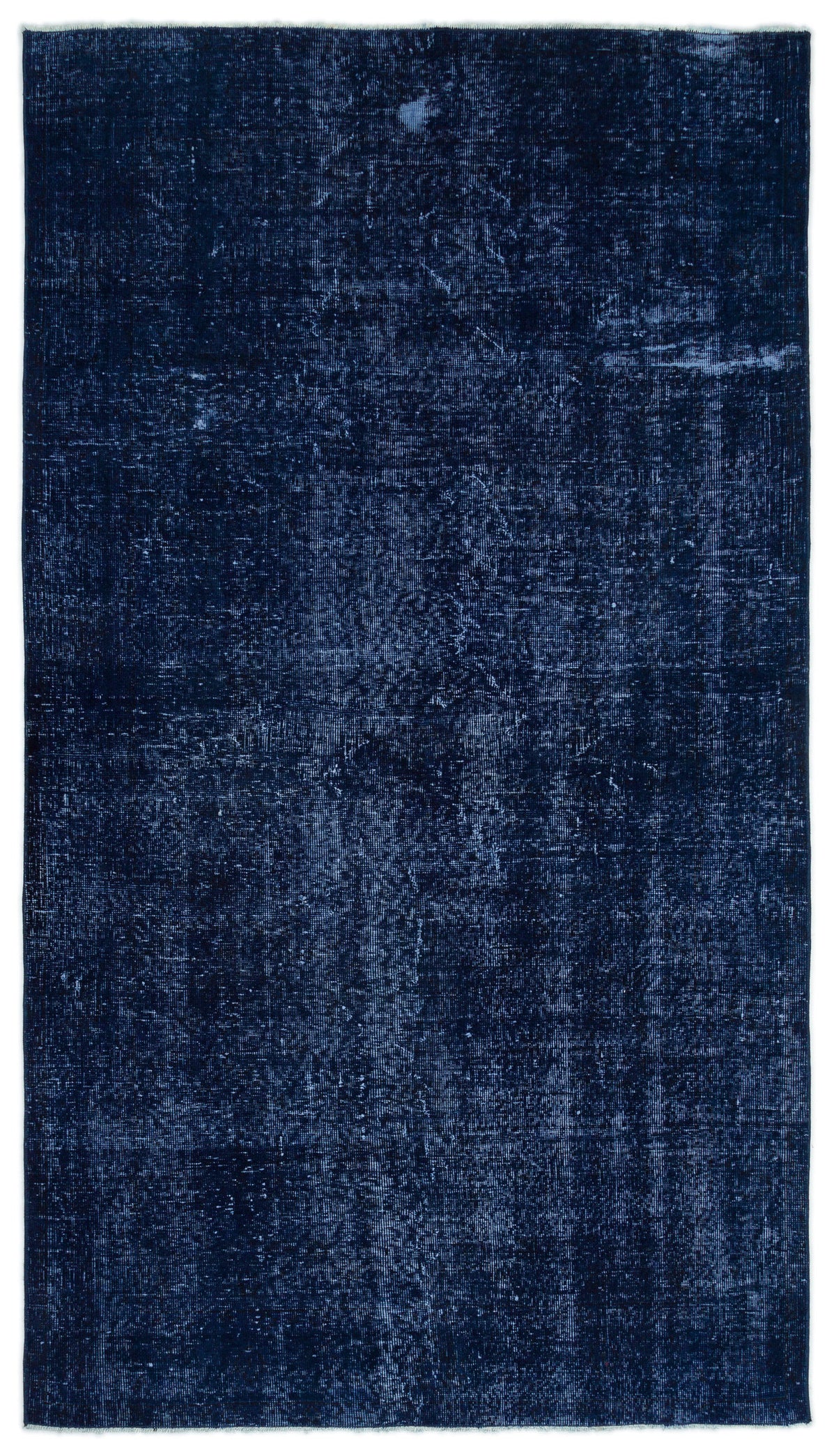Blue Over Dyed Vintage Rug 4&#39;11&#39;&#39; x 8&#39;7&#39;&#39; ft 149 x 262 cm