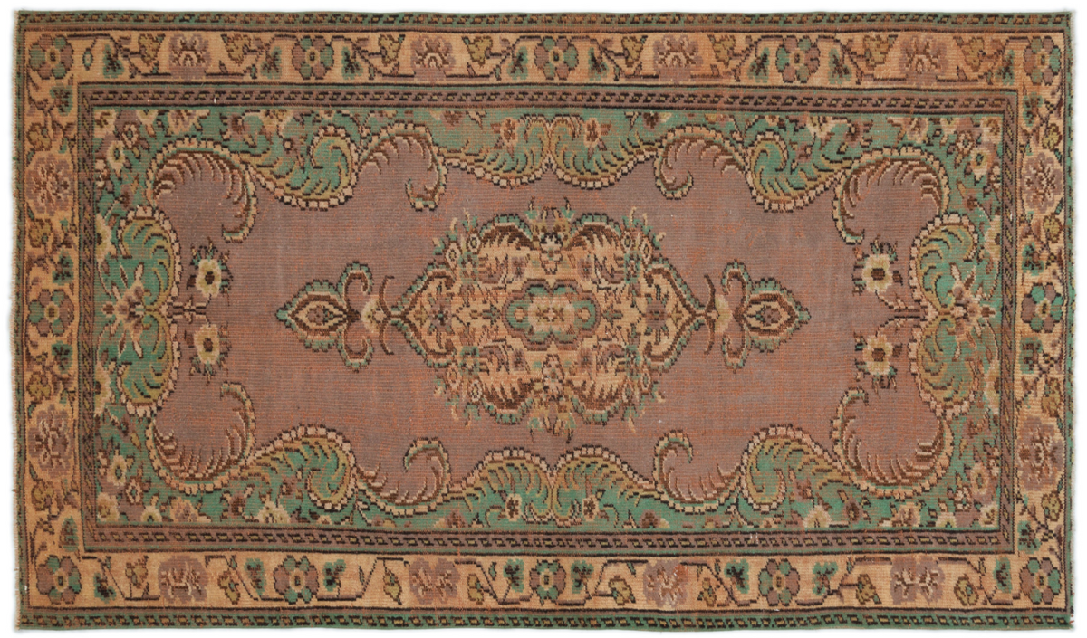 Traditional Design Natural Aged Vintage Rug 5&#39;3&#39;&#39; x 8&#39;8&#39;&#39; ft 161 x 265 cm