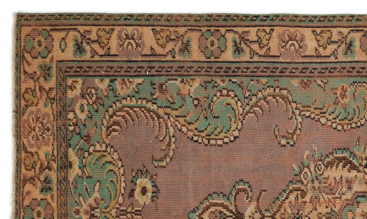 Naturel Over Dyed Vintage Rug 5&#39;3&#39;&#39; x 8&#39;8&#39;&#39; ft 161 x 265 cm