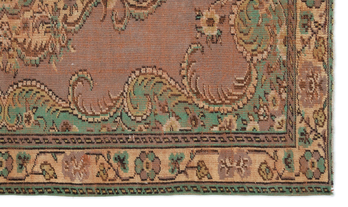 Naturel Over Dyed Vintage Rug 5&#39;3&#39;&#39; x 8&#39;8&#39;&#39; ft 161 x 265 cm