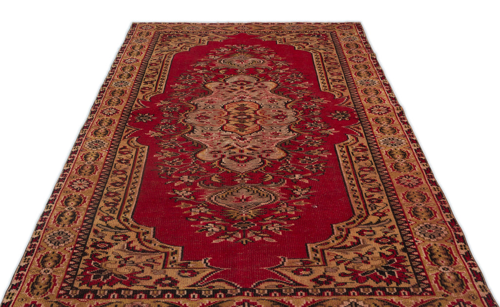 Naturel Over Dyed Vintage Rug 5'5'' x 8'8'' ft 165 x 263 cm