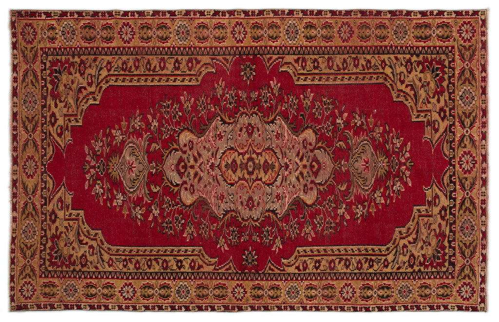 Naturel Over Dyed Vintage Rug 5'5'' x 8'8'' ft 165 x 263 cm