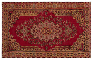 Naturel Over Dyed Vintage Rug 5'5'' x 8'8'' ft 165 x 263 cm