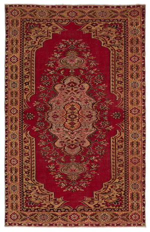 Naturel Over Dyed Vintage Rug 5'5'' x 8'8'' ft 165 x 263 cm