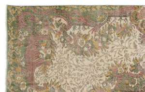 Naturel Over Dyed Vintage Rug 5'11'' x 9'7'' ft 181 x 292 cm