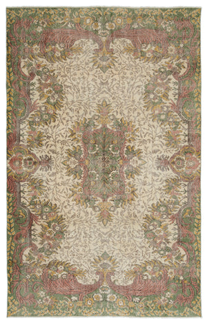 Naturel Over Dyed Vintage Rug 5'11'' x 9'7'' ft 181 x 292 cm