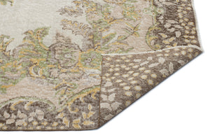Beige Over Dyed Vintage Rug 5'10'' x 9'6'' ft 178 x 290 cm