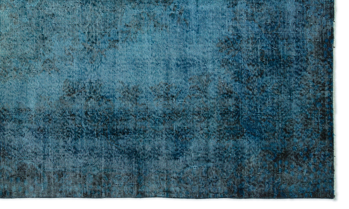 Traditional Design Stone Blue Over Dyed Vintage Rug 5&#39;6&#39;&#39; x 9&#39;3&#39;&#39; ft 168 x 281 cm
