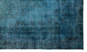 Traditional Design Stone Blue Over Dyed Vintage Rug 5'6'' x 9'3'' ft 168 x 281 cm