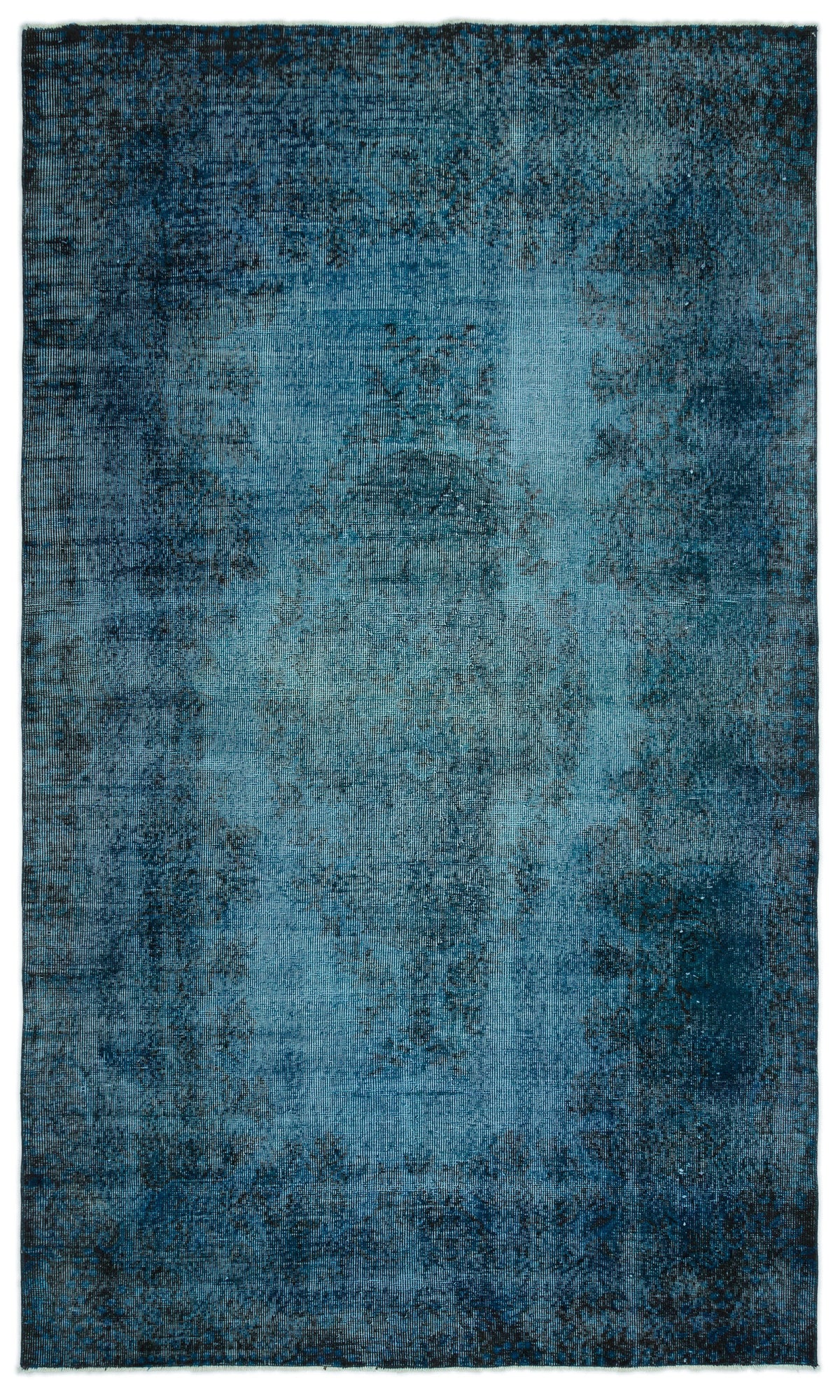 Traditional Design Stone Blue Over Dyed Vintage Rug 5&#39;6&#39;&#39; x 9&#39;3&#39;&#39; ft 168 x 281 cm