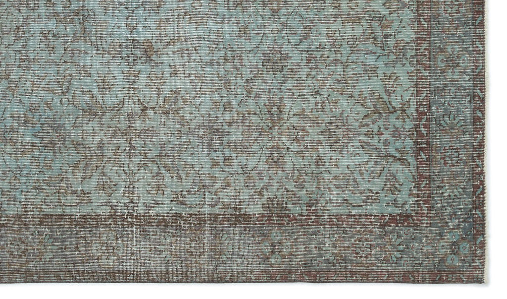 Blue Over Dyed Vintage Rug 5'2'' x 8'10'' ft 157 x 270 cm