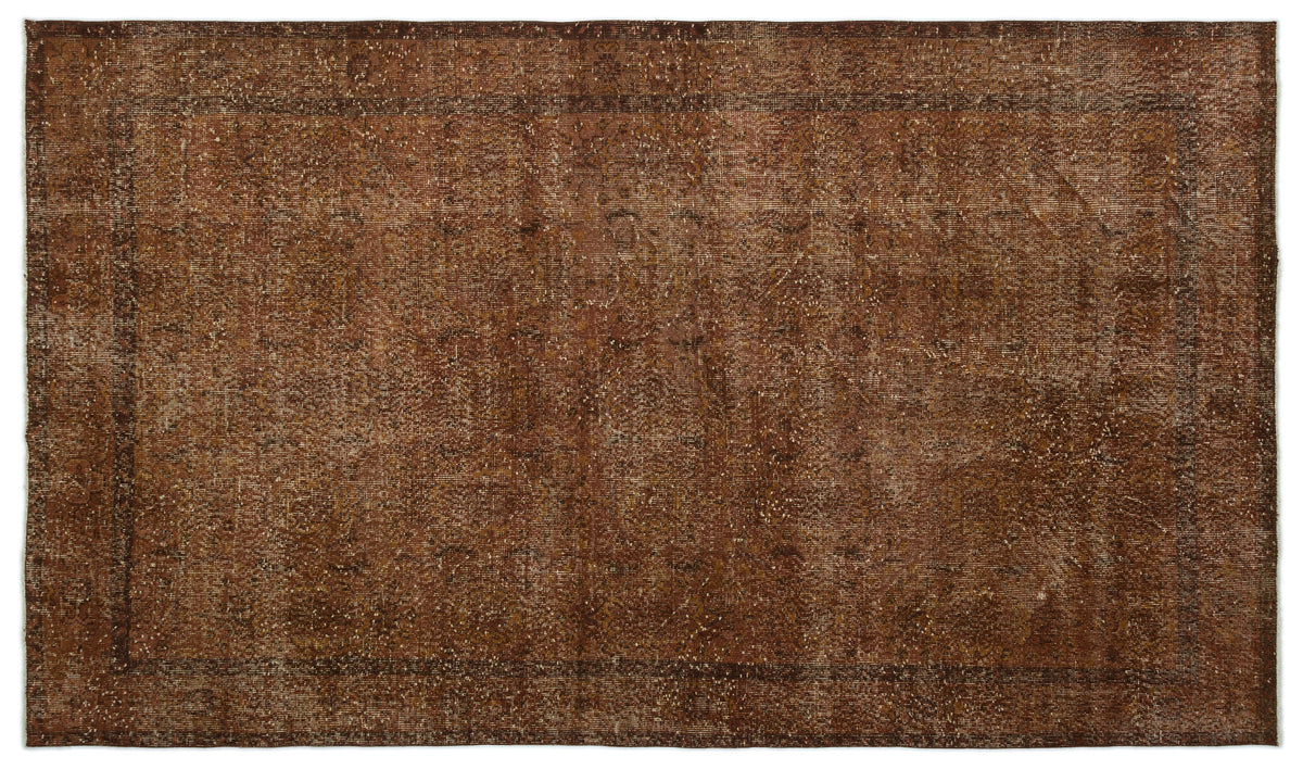 Brown Over Dyed Vintage Rug 5&#39;11&#39;&#39; x 10&#39;2&#39;&#39; ft 180 x 310 cm