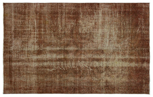 Brown Over Dyed Vintage Rug 5'9'' x 8'11'' ft 175 x 271 cm
