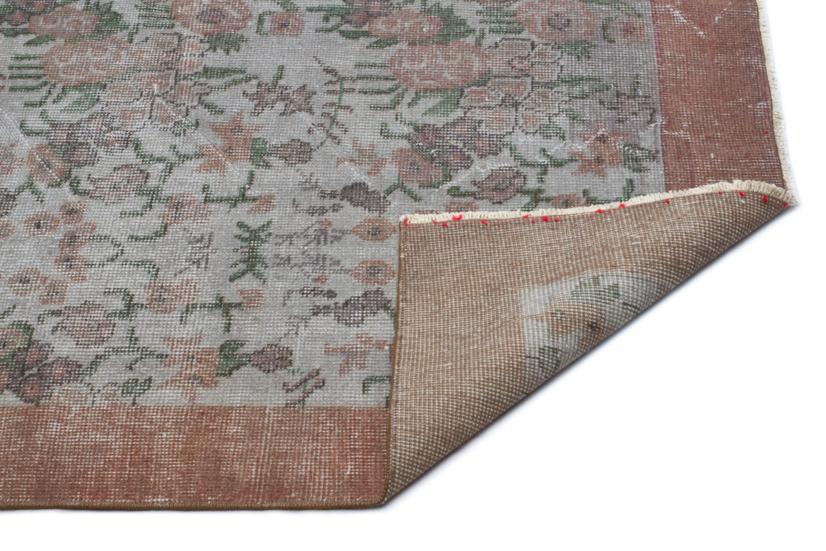 Blue Over Dyed Vintage Rug 5&#39;4&#39;&#39; x 9&#39;6&#39;&#39; ft 163 x 290 cm