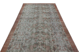 Blue Over Dyed Vintage Rug 5'4'' x 9'6'' ft 163 x 290 cm