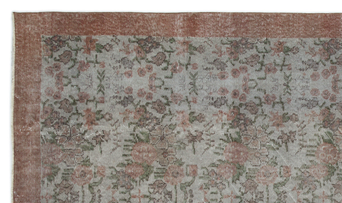 Blue Over Dyed Vintage Rug 5&#39;4&#39;&#39; x 9&#39;6&#39;&#39; ft 163 x 290 cm