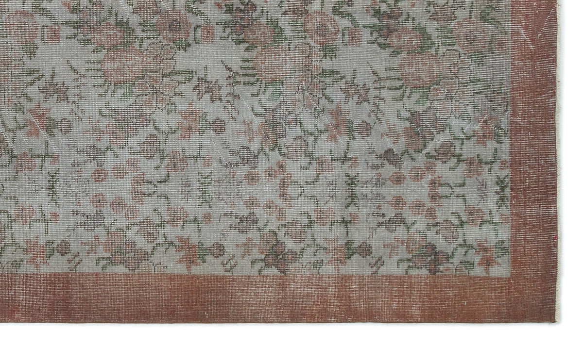 Blue Over Dyed Vintage Rug 5&#39;4&#39;&#39; x 9&#39;6&#39;&#39; ft 163 x 290 cm