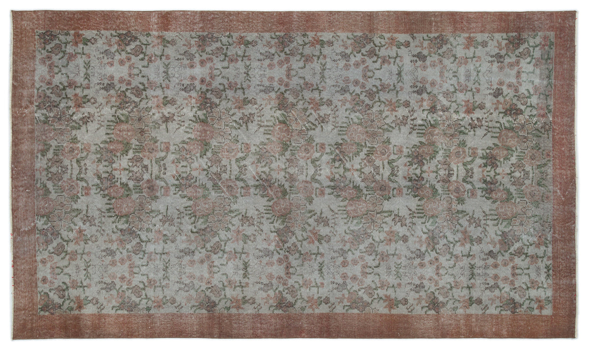 Blue Over Dyed Vintage Rug 5&#39;4&#39;&#39; x 9&#39;6&#39;&#39; ft 163 x 290 cm