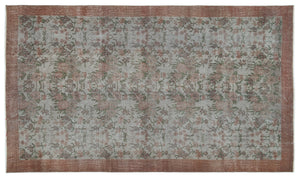 Blue Over Dyed Vintage Rug 5'4'' x 9'6'' ft 163 x 290 cm