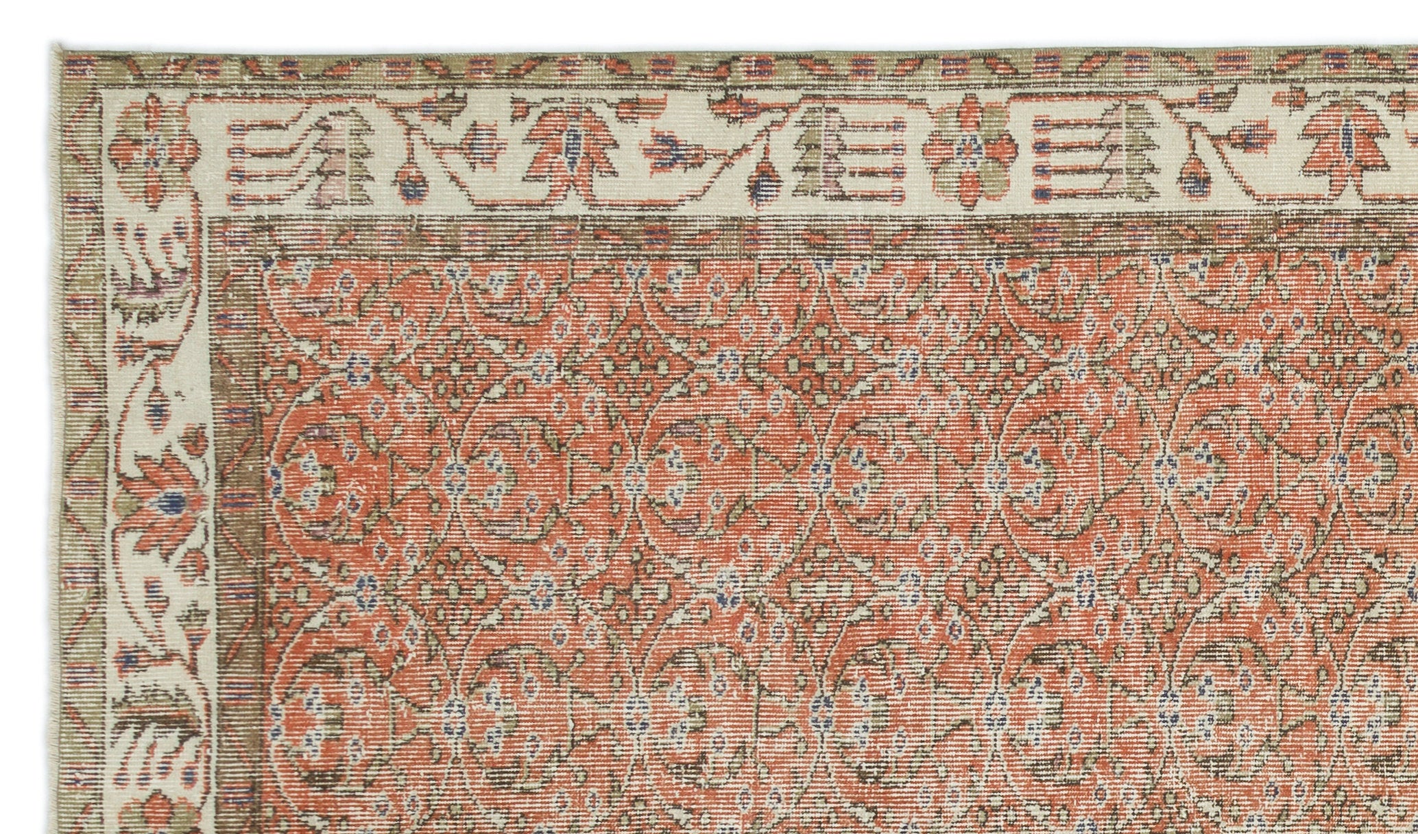 Naturel Over Dyed Vintage Rug 5'7'' x 9'5'' ft 169 x 288 cm