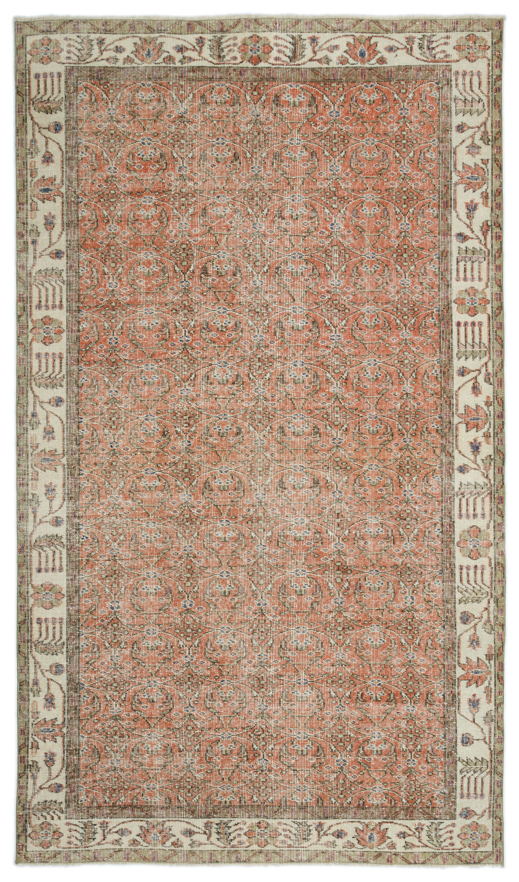 Naturel Over Dyed Vintage Rug 5'7'' x 9'5'' ft 169 x 288 cm