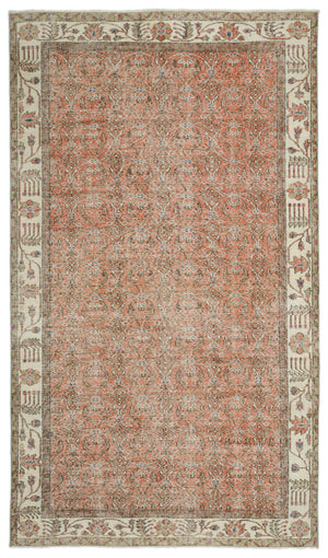Naturel Over Dyed Vintage Rug 5'7'' x 9'5'' ft 169 x 288 cm